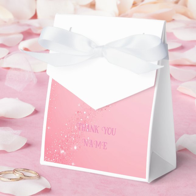 Elegantes Rosa Sparkle Design für Hochzeiten und E Geschenkschachtel (Hochzeit)