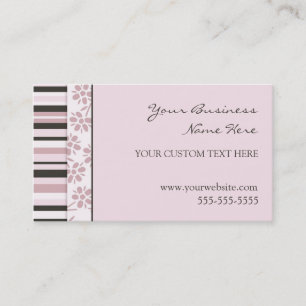 Elegantes Rosa Stripes Visitenkarten Visitenkarte