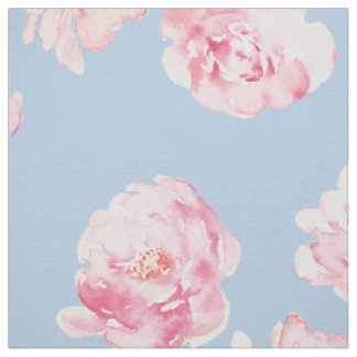 Elegantes rosa und blaues, florales Muster Stoff