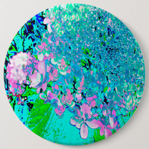 Elegantes rosa und blaues Limelight Hydrangea Button