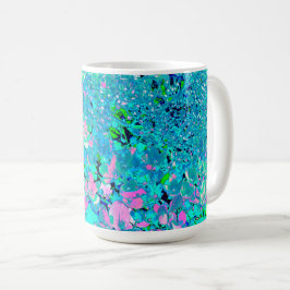Elegantes rosa und blaues Limelight Hydrangea Kaffeetasse
