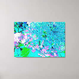 Elegantes rosa und blaues Limelight Hydrangea Leinwanddruck