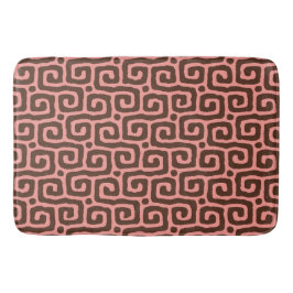 Elegantes rosa- und braun-abstraktes Muster Badematte