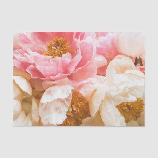 Elegantes rosa und cremefarbenes Teppichpapier Seidenpapier (Vorderseite)