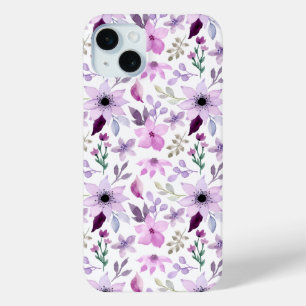 Elegantes Rosa- und Lila-Blumenmuster Case-Mate iPhone Hülle