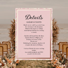 Elegantes Rosa und Rose Gold Hochzeit Folieneinladung