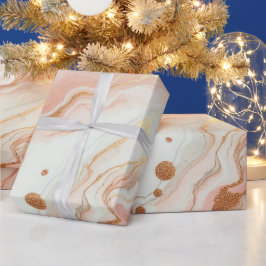 Elegantes Rosa und Rose Goldmedaille Geschenkpapier