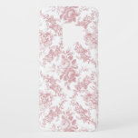 Elegantes rosa und weiße Blumentoilette Case-Mate Samsung Galaxy S9 Hülle<br><div class="desc">Elegantes,  Vintag inspiriertes,  pastellrosa Blumenmuster mit Rose,  Weinreben und Rollen auf weißem Hintergrund. Muster lassen sich skalieren oder reduzieren.</div>