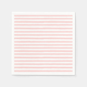 Elegantes rosa und weiße, horizontale Streifen Mus Serviette
