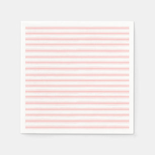 Elegantes rosa und weiße, horizontale Streifen Mus Serviette