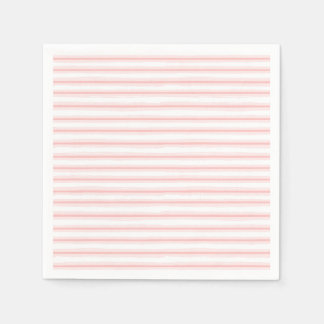 Elegantes rosa und weiße, horizontale Streifen Mus Serviette