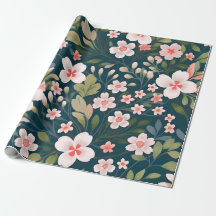 Elegantes rosa und weißes Blumenmuster