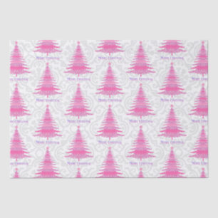 Elegantes, rosa Weihnachtsbaumgeschenk Seidenpapier