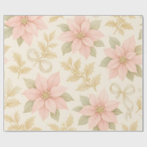Elegantes rosa Weihnachtsstern-Weihnachtspapier