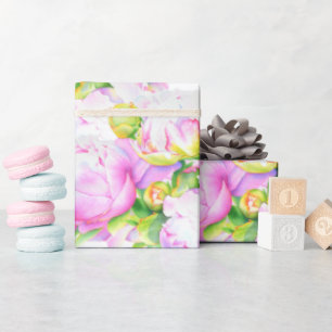 Elegantes, rosa, weißes Peelinggeflecht Geschenkpapier