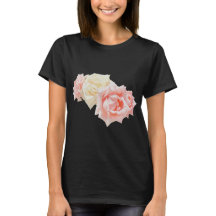 Elegantes rosa-weißes Rosenbouquet Damen-Basics