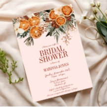 Elegantes rosa Zitrusfrüchte-Brautparty