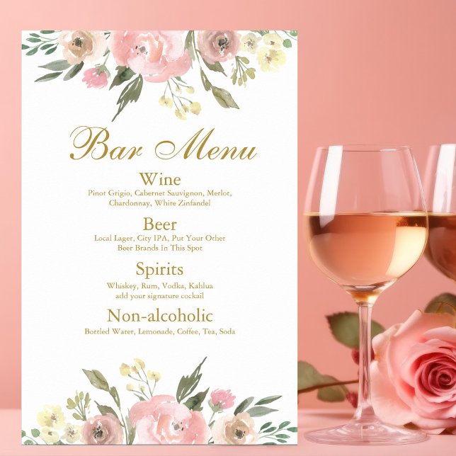 Elegantes, rosafarbenes Bar Poster (Von Creator hochgeladen)