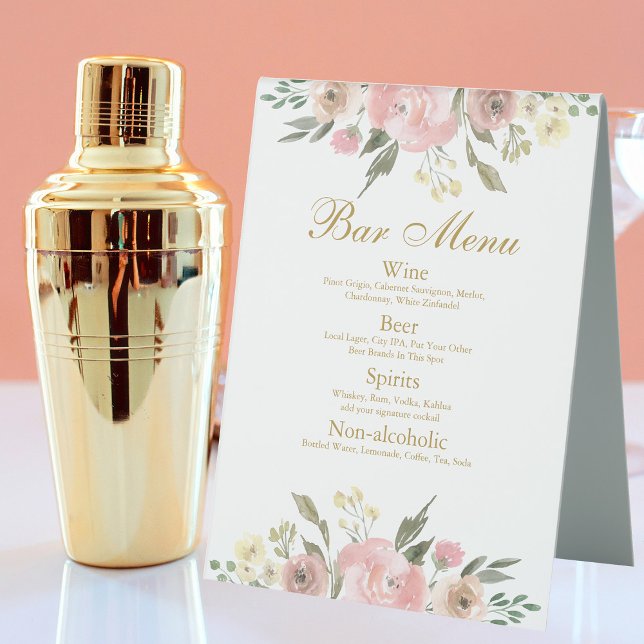 Elegantes, rosafarbenes Bar Tischaufsteller (Von Creator hochgeladen)