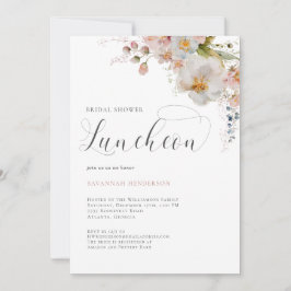 Elegantes rosafarbenes Brautparty Einladung