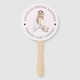 Elegantes, rosafarbenes Brautparty Fächer