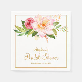 Elegantes rosafarbenes Brautparty Serviette