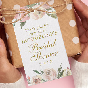 Elegantes rosafarbenes, farbenprächtiges Brautpart Geschenkanhänger