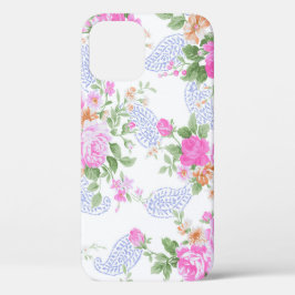 Elegantes rosafarbenes Rosenmuster | Case-Mate iPhone Hülle