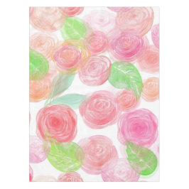 Elegantes rosafarbenes Rosenmuster | Tischdecke