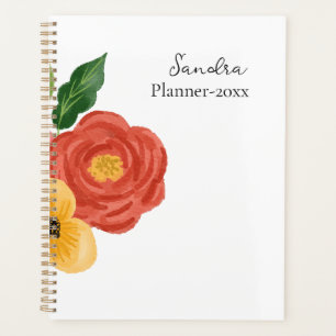 Elegantes Rose benutzerdefinierter Name Planer Not
