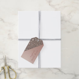 Elegantes Rose Gold Brautparty Geschenkanhänger