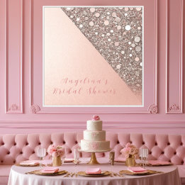 Elegantes Rose Gold Brautparty Leinwanddruck
