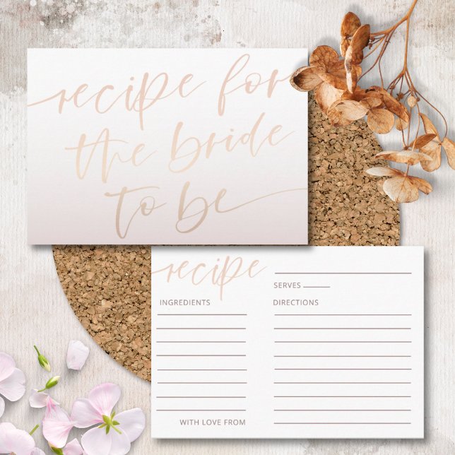 Elegantes Rose Gold Calligraphy Brautparty Begleitkarte (Von Creator hochgeladen)