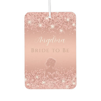 Elegantes Rose Gold Luxe Shimmer Brautparty Autolufterfrischer