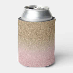 Elegantes Rose Gold und Gold Glitzer Glitzern Foto Dosenkühler