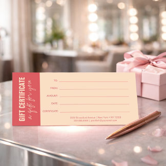 Elegantes Rose- und Elfenbeingeschäfts-Geschenkzer