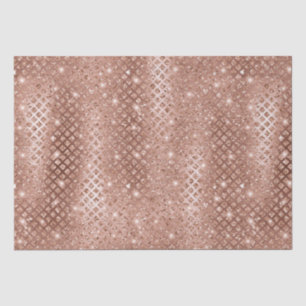 Elegantes Roségold-Diamanten-Metallglanz Seidenpapier