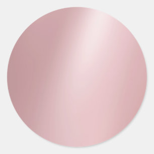 Elegantes Roségold leeres modernes Template trendy Runder Aufkleber