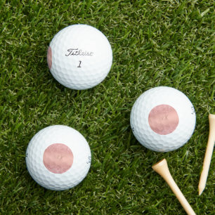 Elegantes Roségold Luxus-Schimmer Monogramm Golfball