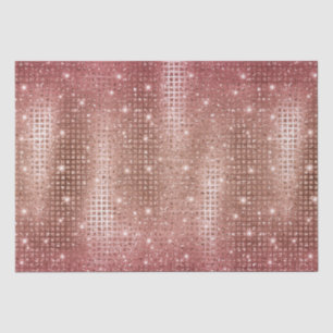 Elegantes Roségold-Mosaik mit metallischem Glitter Seidenpapier