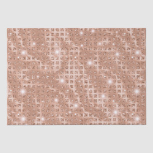 Elegantes Roségold-Mosaik mit metallischem Glitter Seidenpapier