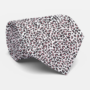 Elegantes Roségold-schwarzes Leopardenmuster Krawatte