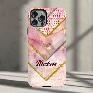Elegantes roségoldenes, girly geometrisches Design Case-Mate iPhone Hülle