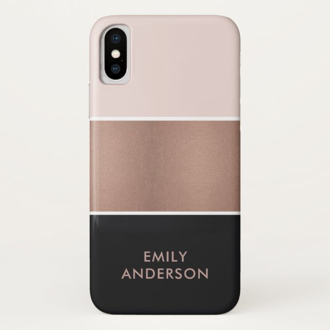 ELEGANTES ROSEN-GOLD ERRÖTEN ROSA KUPFERNE Case-Mate iPhone HÜLLE (Rückseite)