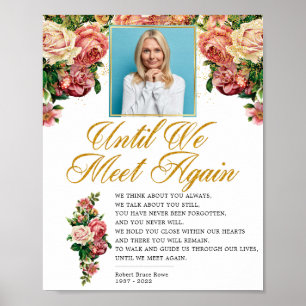 Elegantes Rosen-Trauer-Gedenkgedicht-Schild Poster