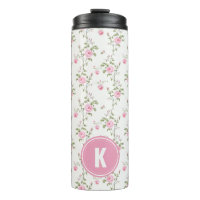 Elegantes Rosenblumen-Muster-Monogramm