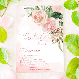 Elegantes Rosenrosen-Brautparty invita Einladung
