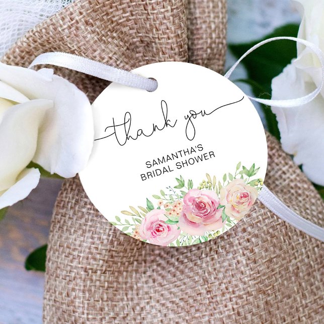 Elegantes Rosenrot Brautparty vielen Dank Geschenkanhänger (Von Creator hochgeladen)