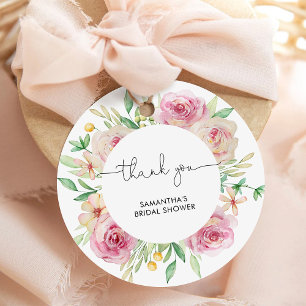 Elegantes Rosenrot Brautparty vielen Dank Geschenkanhänger