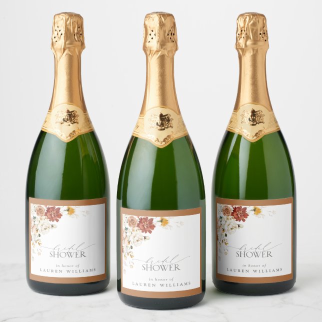 Elegantes Rost Orange Brautparty (Flaschen)